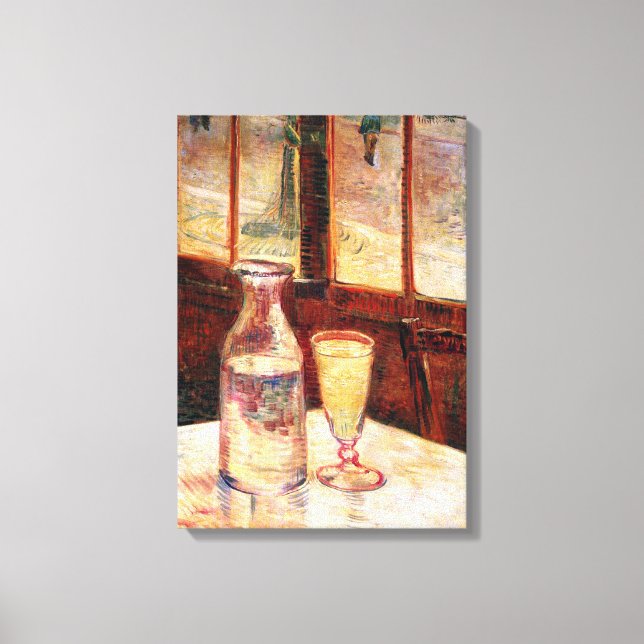 Vincent Van Gogh - Stillleben mit Absinthe Leinwanddruck (Vorderseite)