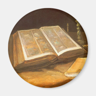Vincent van Gogh - Stillleben mit Bibel Magnet