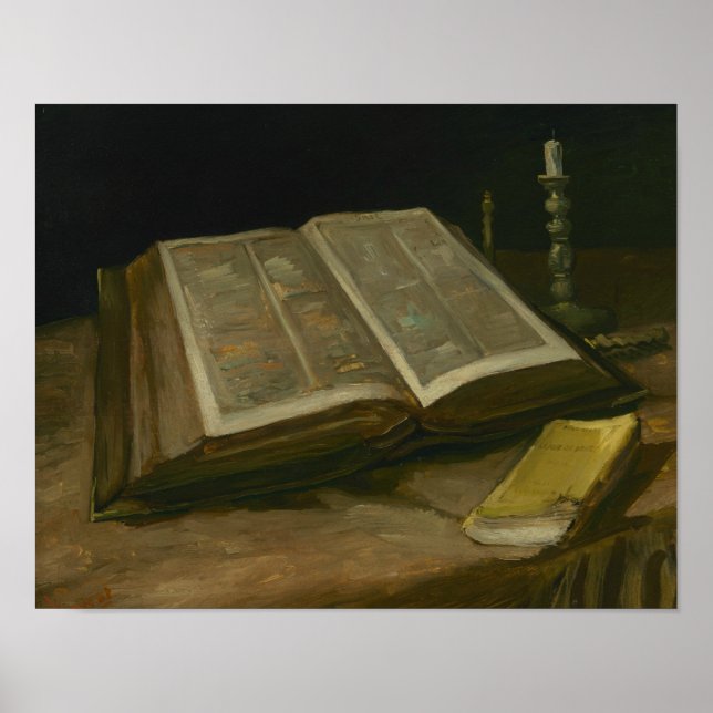 Vincent van Gogh - Stillleben mit Bibel Poster (Vorne)
