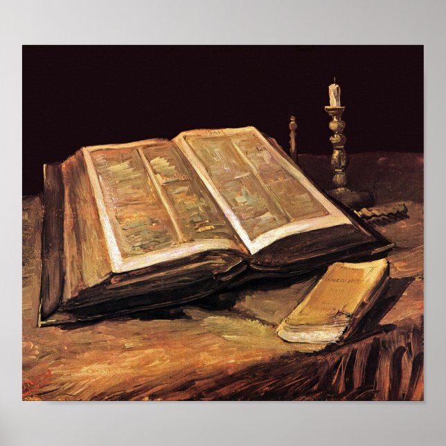 Vincent Van Gogh - Stillleben mit Bibel Poster (Vorne)