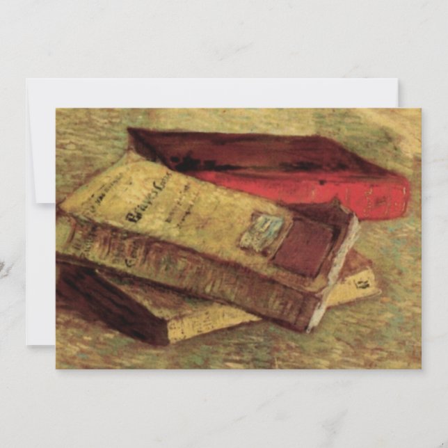 Vincent van Gogh - Stillleben mit drei Büchern Einladung (Vorderseite)