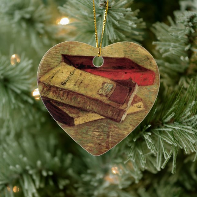 Vincent van Gogh - Stillleben mit drei Büchern Keramik Ornament (Baum)
