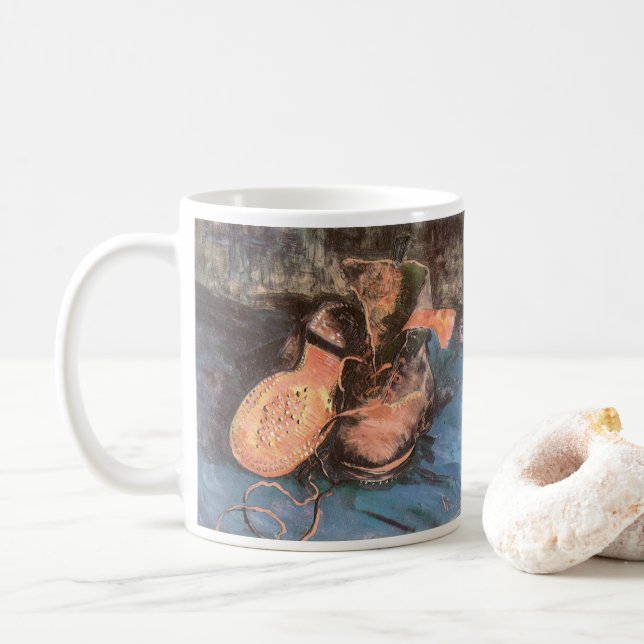 Vincent van Gogh - Stillleben mit einem Paar Schuh Kaffeetasse (Mit Donut)