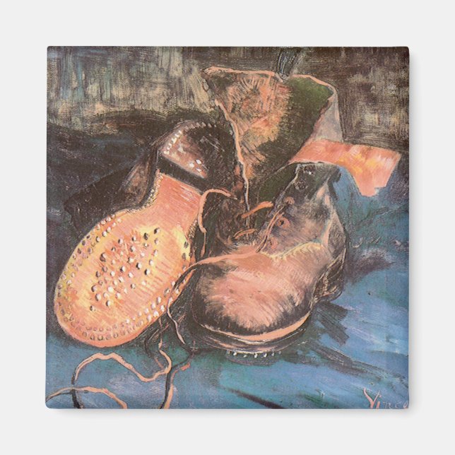 Vincent van Gogh - Stillleben mit einem Paar Schuh Magnet (Vorne)