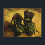 Vincent van Gogh - Stillleben mit einem Paar Schuh Postkarte<br><div class="desc">Ein Paar Schuhe (1886) von Vincent van Gogh ist ein Vintager Post-Impressionismus schöne Kunst Stillleben Malerei. Ein Stillleben eines alten Paar Bauernschuhe oder Arbeiterstiefel. Über den Künstler: Vincent Willem van Gogh (1853-1890) war ein postimpressionistischer Maler,  dessen Werk besonders für seine raue Schönheit,  emotionale Ehrlichkeit und kühne Farbe bemerkenswert war.</div>