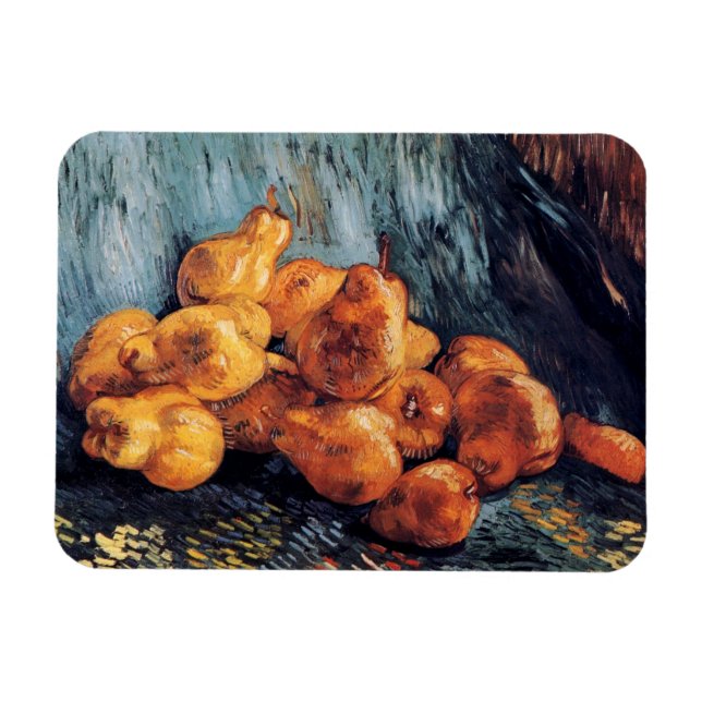 Vincent Van Gogh - Stillleben mit Pears Fine Art Magnet (Horizontal)
