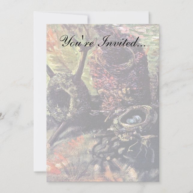 Vincent Van Gogh - Stillleben mit Vogelnestern Einladung (Vorderseite)