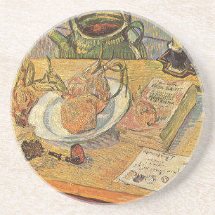 Vincent van Gogh - Stillleben mit Zeichnend Vorsta Sandstein Untersetzer