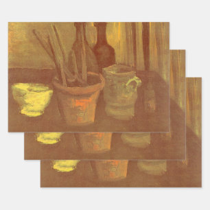 Vincent van Gogh - Stillleben Pinsel in einem Topf Geschenkpapier Set
