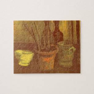 Vincent van Gogh - Stillleben Pinsel in einem Topf Puzzle