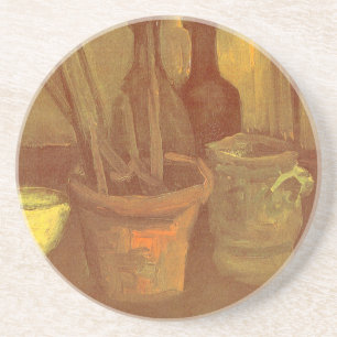 Vincent van Gogh - Stillleben Pinsel in einem Topf Sandstein Untersetzer