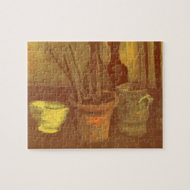 Vincent van Gogh - Stillleben Pinsel in Pot Puzzle (Horizontal)