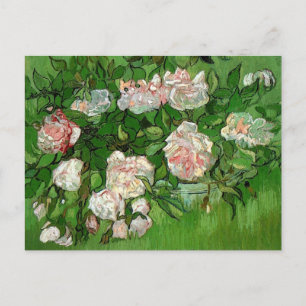 Vincent Van Gogh - Stillleben Rosa Rosen Fine Art Postkarte