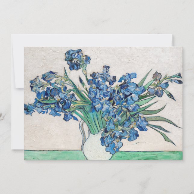 Vincent van Gogh - Stillleben: Vase mit Iren Einladung (Vorderseite)