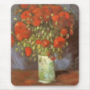 Vincent van Gogh Stillleben Vasen mit roten Mohnbl Mousepad
