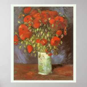 Vincent van Gogh Stillleben Vasen mit roten Mohnbl Poster
