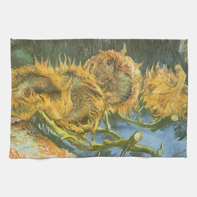Vincent van Gogh - Stillleben: Vier Schnittblumen Küchentuch (Horizontal)