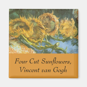 Vincent van Gogh - Stillleben: Vier Schnittblumen Magnet