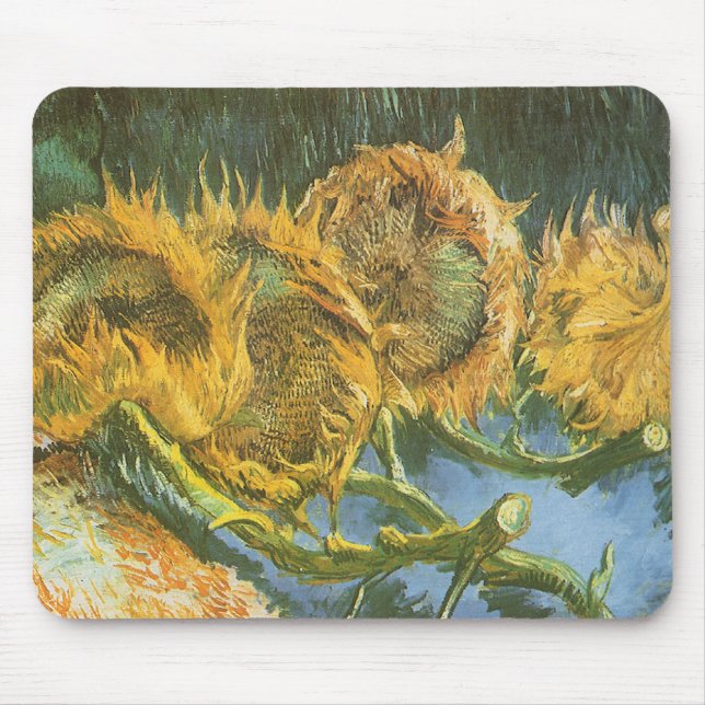 Vincent van Gogh - Stillleben: Vier Schnittblumen Mousepad (Vorne)