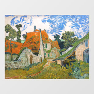 Vincent van Gogh - Straße in Auvers-sur-Oise Fensteraufkleber