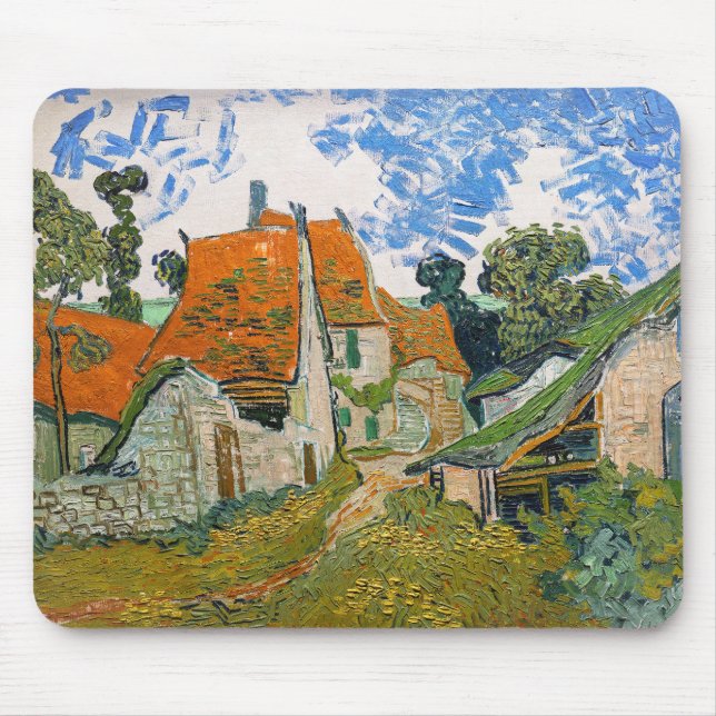 Vincent van Gogh - Straße in Auvers-sur-Oise Mousepad (Vorne)
