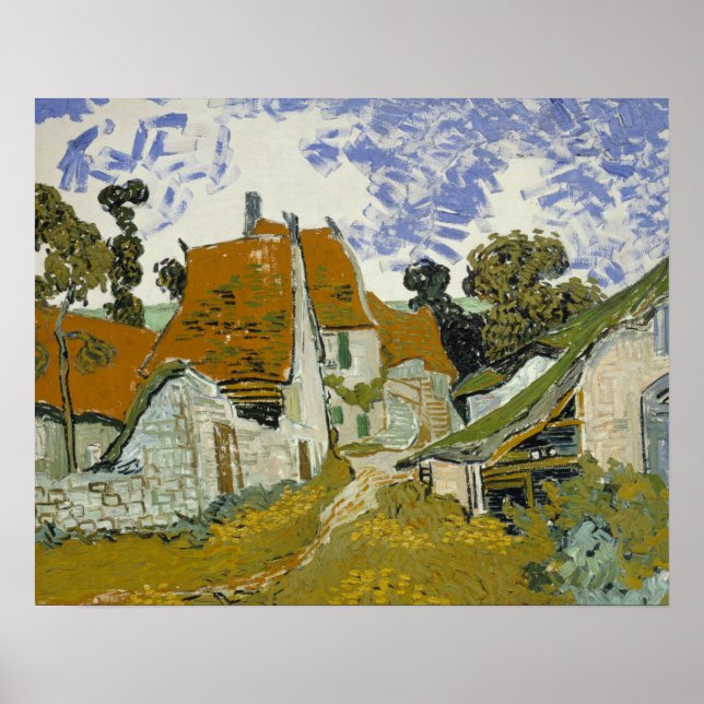 Vincent van Gogh - Straße in Auvers-sur-Oise Poster (Vorne)