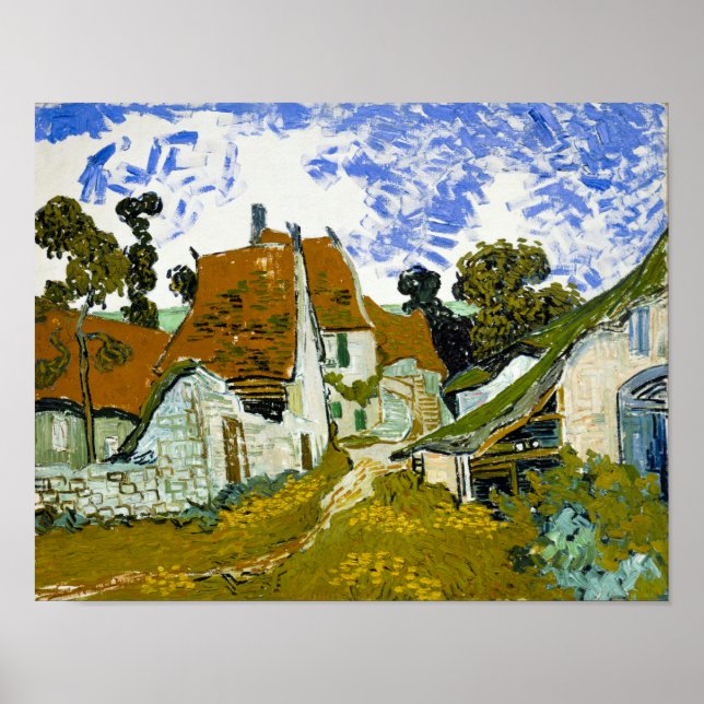 Vincent van Gogh: Straße in Auvers-sur-Oise Poster (Vorne)