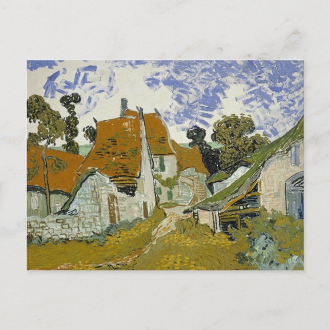 Vincent van Gogh - Straße in Auvers-sur-Oise Postkarte (Vorderseite)