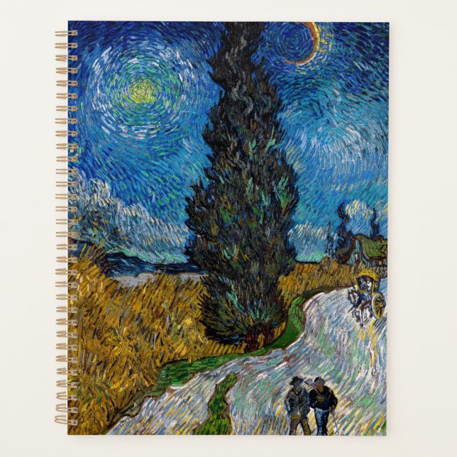 Vincent van Gogh - Straße mit Cypress und Star Planer (Vorderseite)