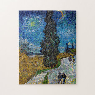 Vincent van Gogh - Straße mit Cypress und Star Puzzle