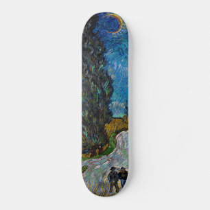 Vincent van Gogh - Straße mit Zypresse und Stern Skateboard