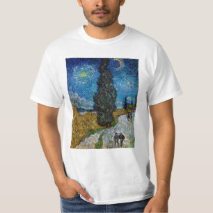 Vincent van Gogh - Straße mit Zypresse und Stern T-Shirt