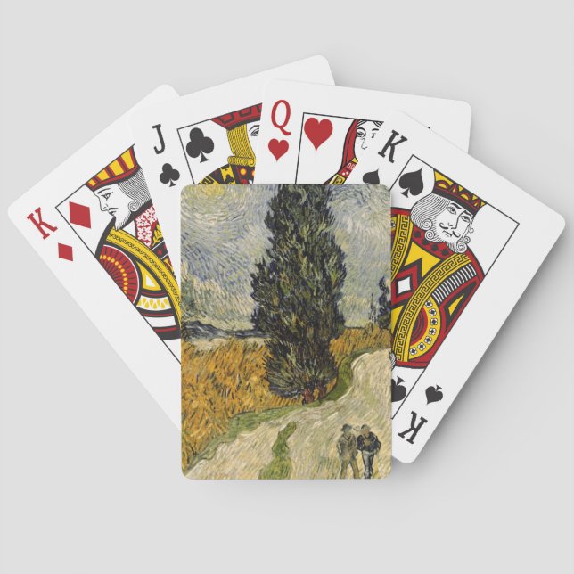 Vincent van Gogh | Straße mit Zypressen, 1890 Spielkarten (Rückseite)