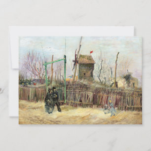 Vincent van Gogh - Straßenszene in Montmartre Dankeskarte