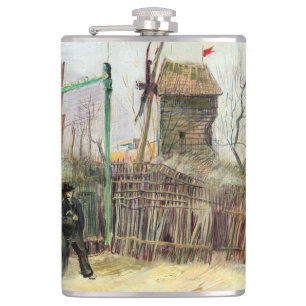 Vincent van Gogh - Straßenszene in Montmartre Flachmann