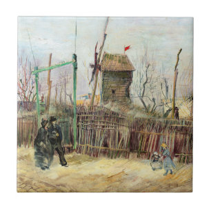 Vincent van Gogh - Straßenszene in Montmartre Fliese