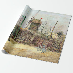 Vincent van Gogh - Straßenszene in Montmartre Geschenkpapier