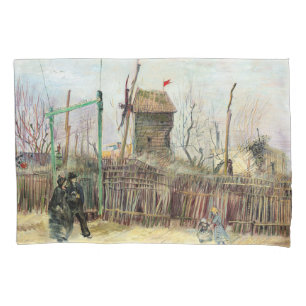 Vincent van Gogh - Straßenszene in Montmartre Kissenbezug