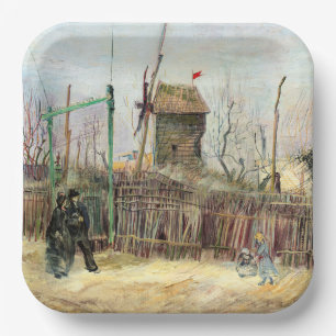 Vincent van Gogh - Straßenszene in Montmartre Pappteller