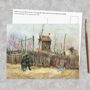 Vincent van Gogh - Straßenszene in Montmartre Postkarte