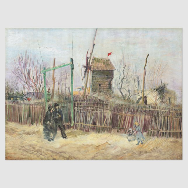 Vincent van Gogh - Street Scene in Montmartre Seidenpapier (Vorderseite)