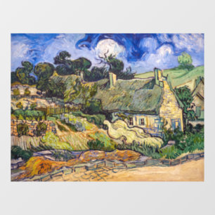Vincent Van Gogh - Strohdächer in Cordeville Fensteraufkleber