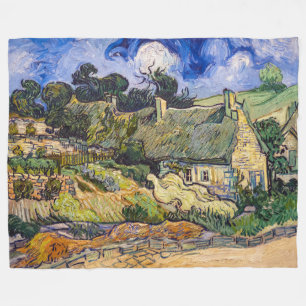 Vincent Van Gogh - Strohdächer in Cordeville Fleecedecke