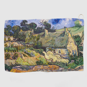 Vincent Van Gogh - Strohdächer in Cordeville Golfhandtuch