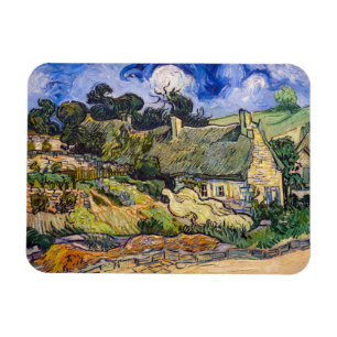 Vincent Van Gogh - Strohdächer in Cordeville Magnet