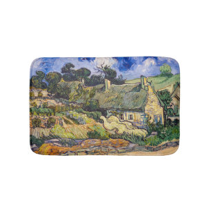 Vincent Van Gogh - Strohdachhäuser in Cordeville Badematte