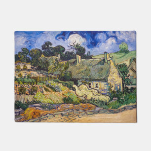 Vincent Van Gogh - Strohdachhäuser in Cordeville Fußmatte