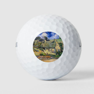 Vincent Van Gogh - Strohdachhäuser in Cordeville Golfball