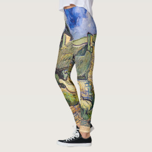 Vincent Van Gogh - Strohdachhäuser in Cordeville Leggings