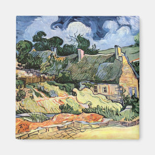 Vincent van Gogh - Strohdachhäuser in Cordeville Magnet
